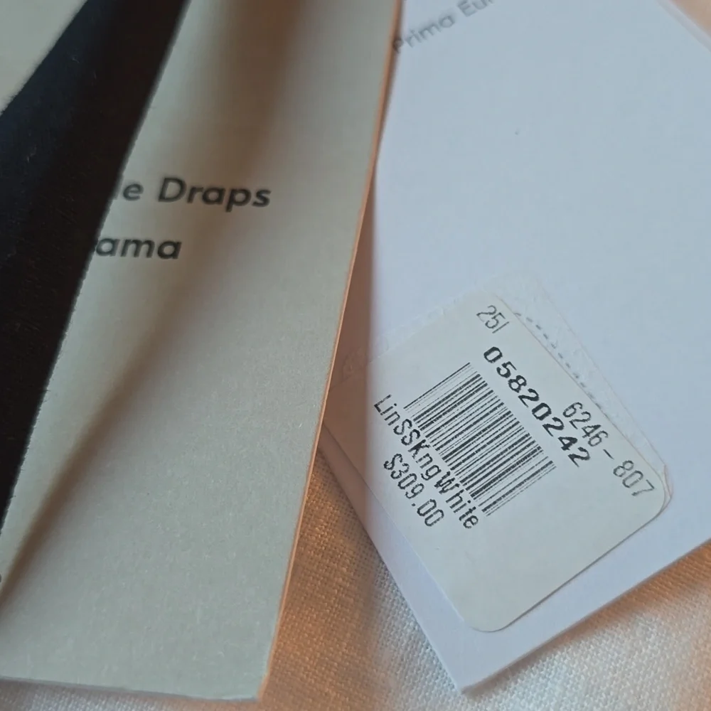 ❤️BUY 2 GET 1 FREE West Elm European Flax Linen Sheet Set White, King
